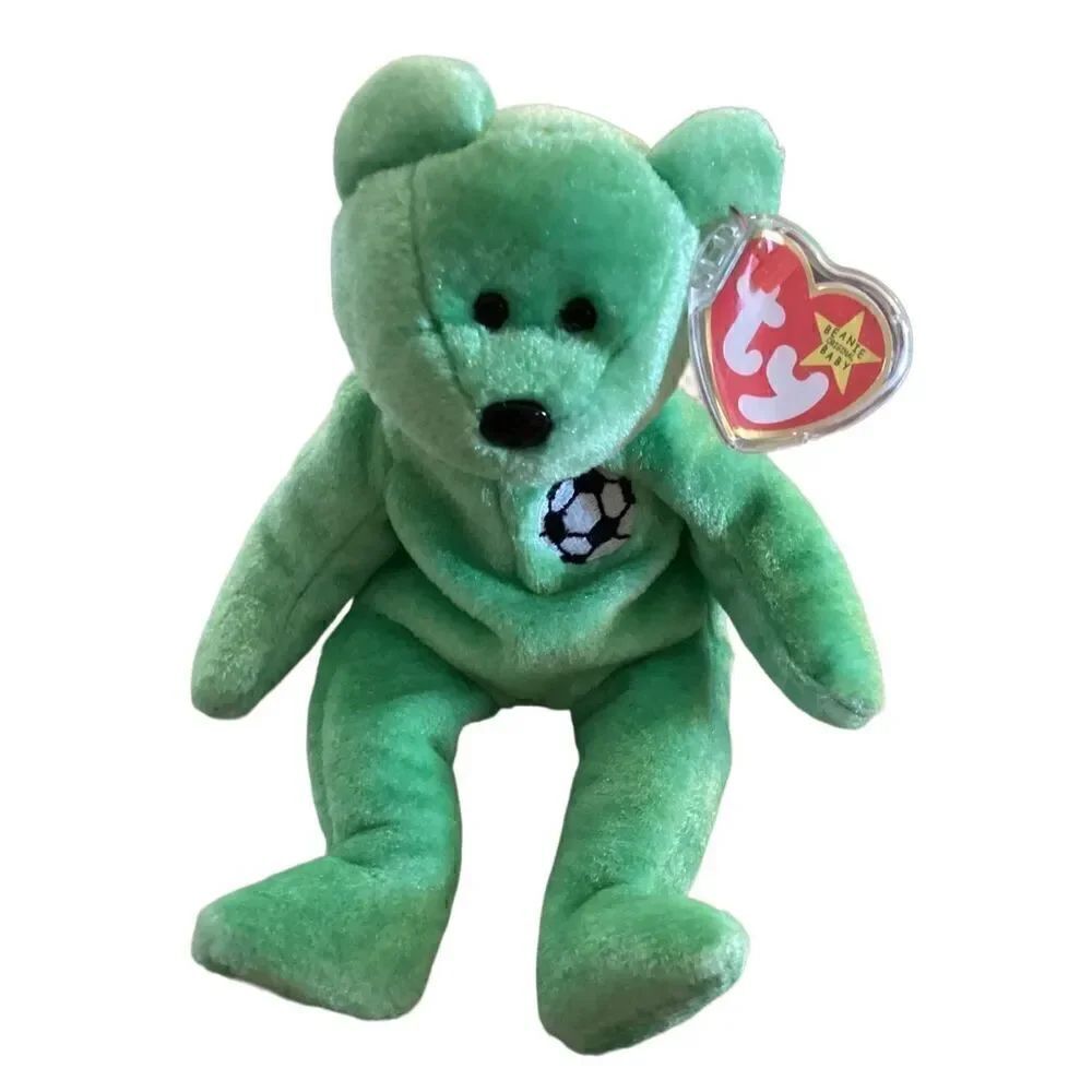 1998 Kicks Bear Ty Beanie Baby Plush Collectible Vintage Y2K 90s